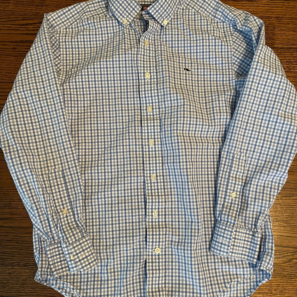 Vineyard Vines men’s Whale Shirt size small blue gingham